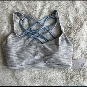 Grey lulu sports bra